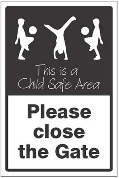 Picture of Please close the gate This is a child safe area