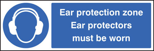 Picture of Ear protection zone ear protectors must be worn
