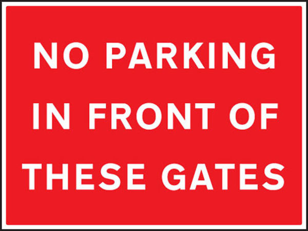 Picture of No parking in front of these gates