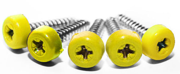 Picture of Poly top screws yellow (pack 12)