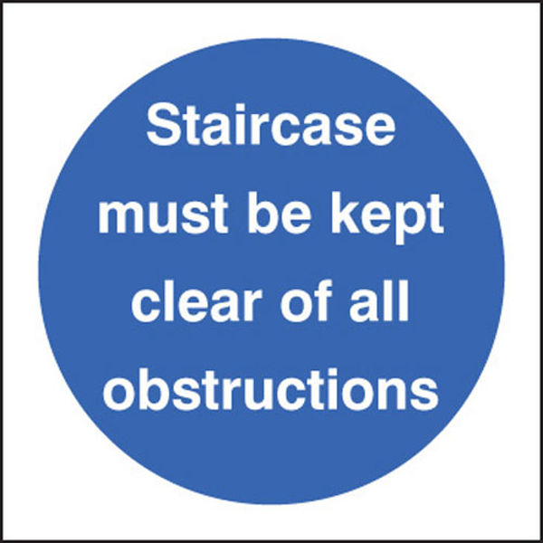 Picture of Staircase must be kept clear of all obstructions