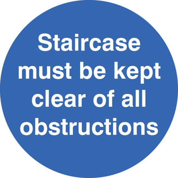 Picture of Staircase must be kept clear floor graphic 400mm dia
