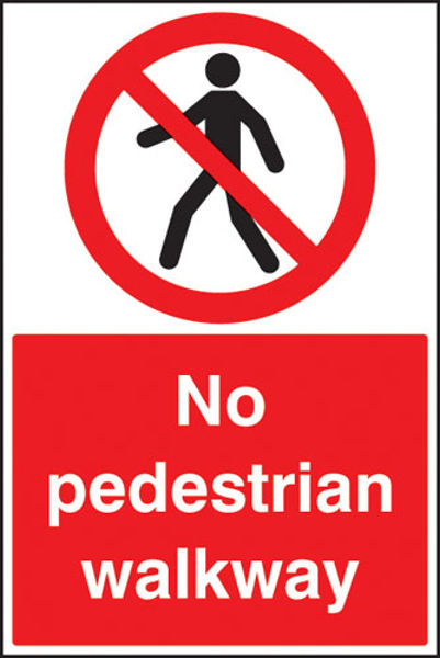 Picture of No pedestrian walkway floor graphic 400x600mm