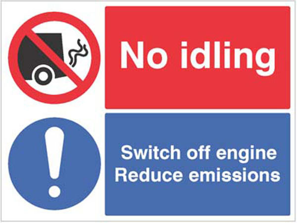 Picture of No idling, Switch off engine Reduce emissions