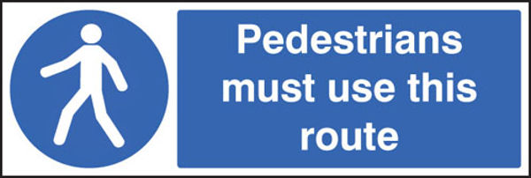 Picture of Pedestrians must use this route  