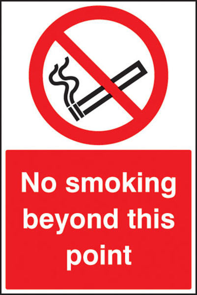 Picture of No smoking beyond this point floor graphic 400x600mm
