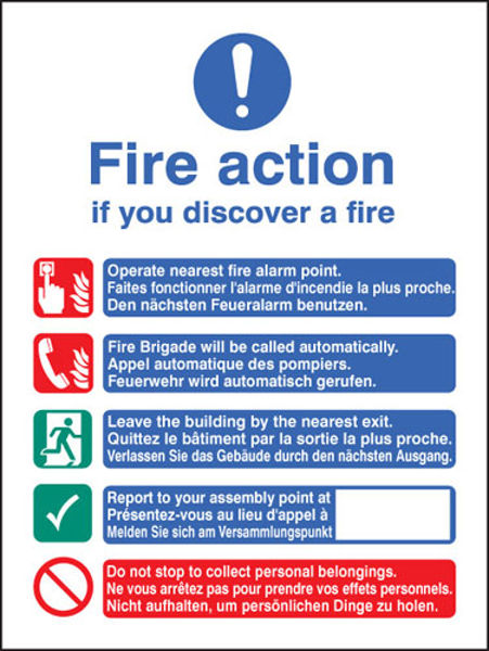 Picture of Multi-lingual fire action manual no lift