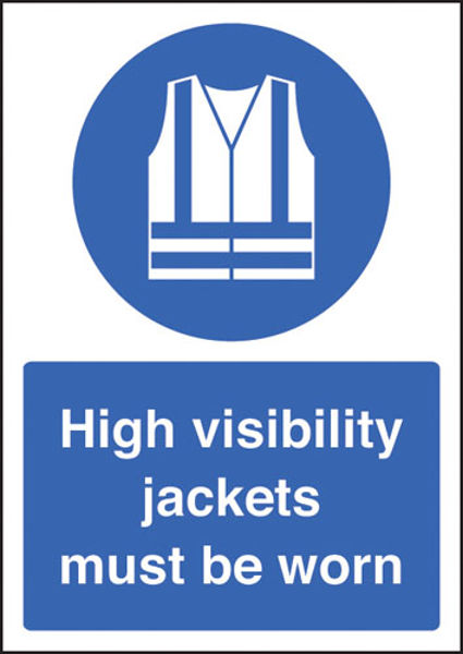 Picture of High visibility jackets must be worn - A4 sav