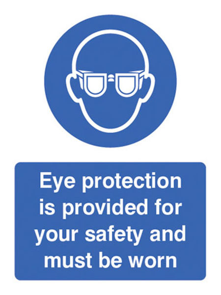 Picture of Eye protection provided for your safety and must be worn