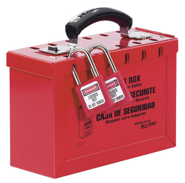 Picture of Portable Group Lockout Box, RED