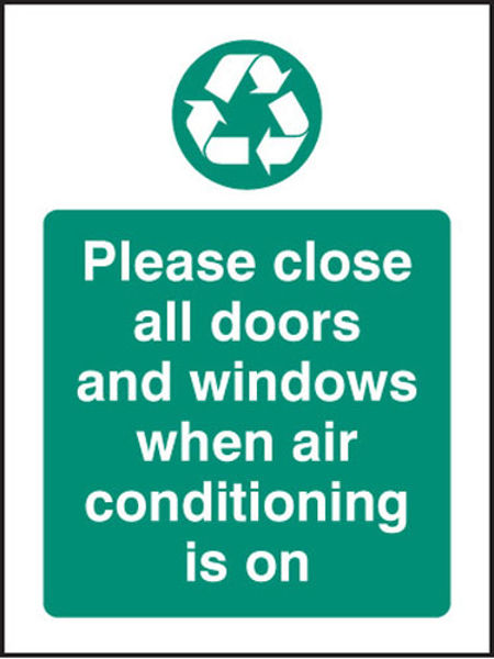 Picture of Please close all doors and windows when aircon is on
