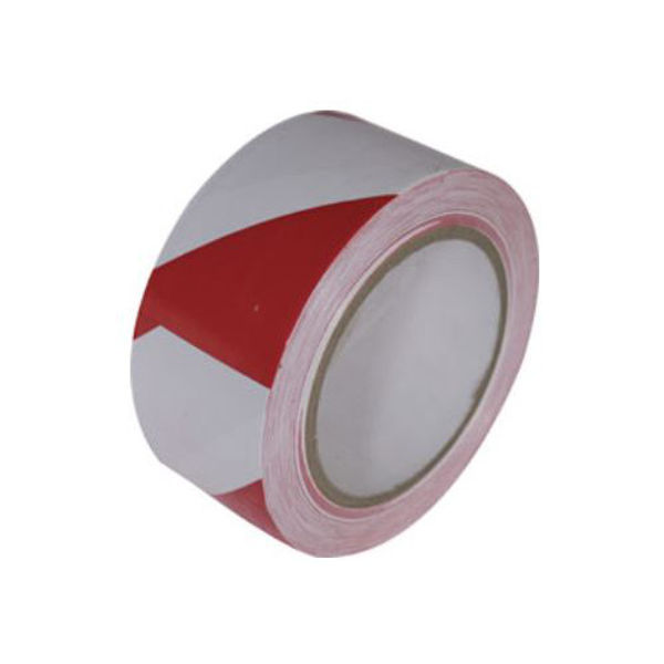 Picture of Barrier tape red-white 50mm self adhesive 33Mtr