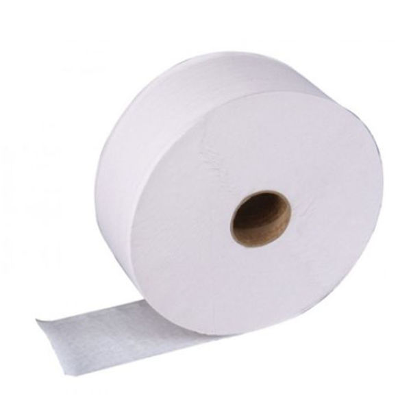 Picture of 2 ply jumbo toilet rolls 300m 3 inch core White x6