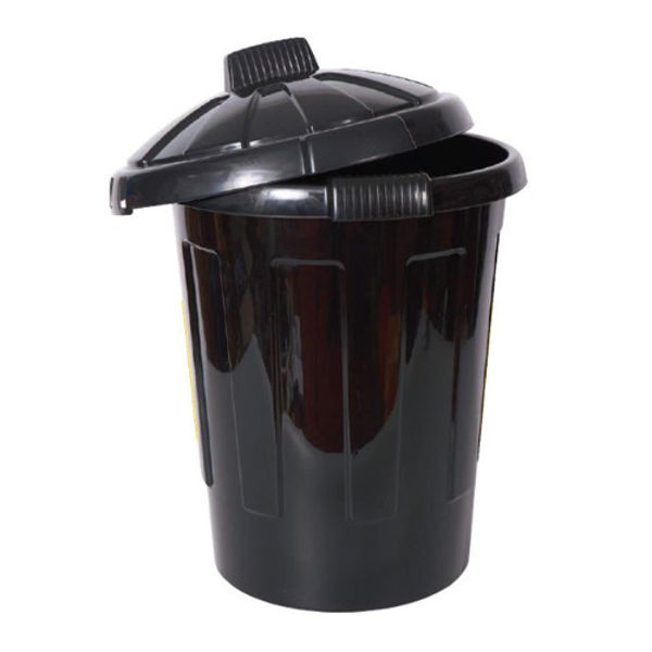 Picture of Dustbin Black 80L with lid