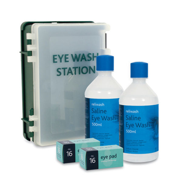 Picture of Enclosed eyewash cabinet c-w 2 x 500ml eyewash