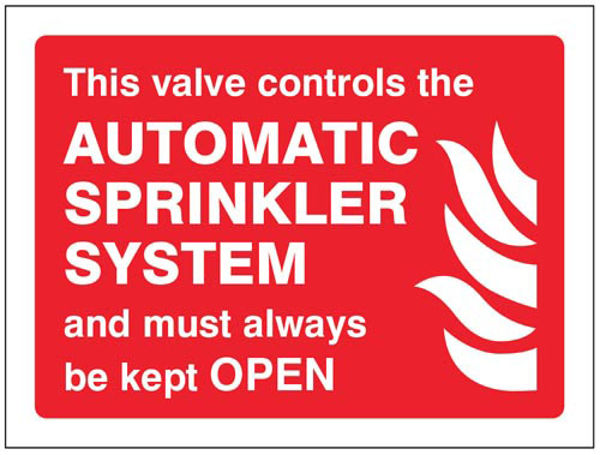 Picture of This valve controls automatic sprinkler system and must always be kept open