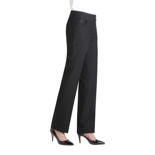 Buy Women Black Slim Fit Solid Casual Trousers Online - 576892 | Allen Solly