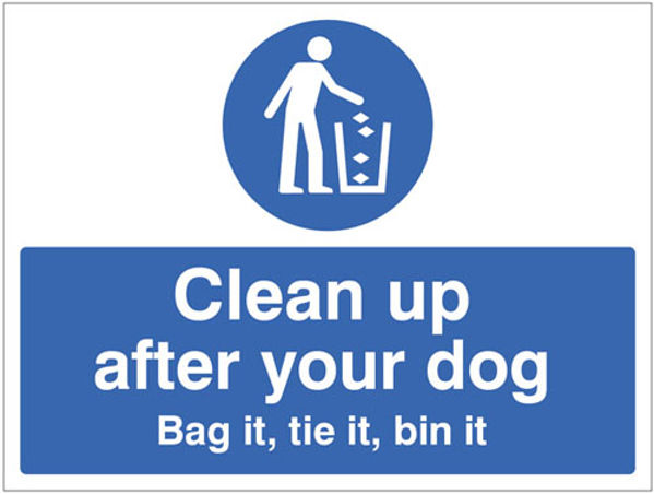 Picture of Clean up after your dog Bag it, tie it, bin it