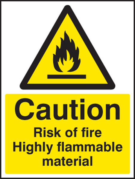 Picture of Caution risk of fire - highly flammable material