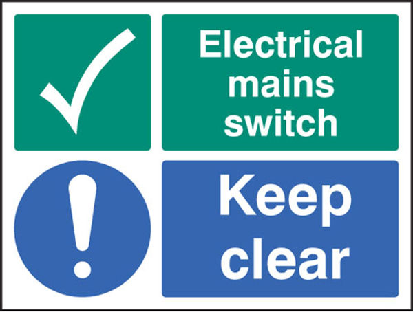 Picture of Electrical mains switch keep clear