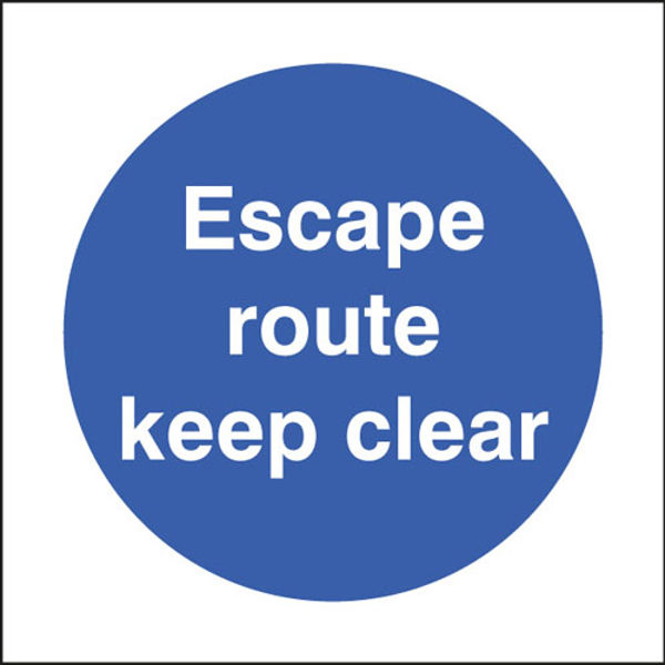 Picture of Escape route keep clear