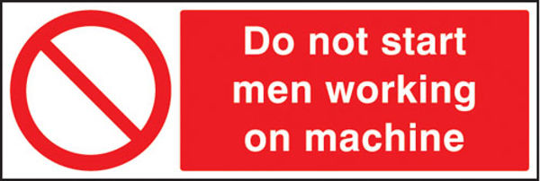 Picture of Do not start men working on machine