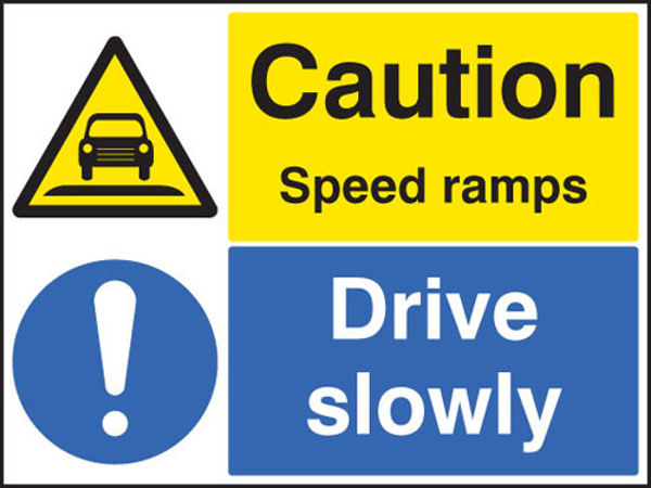 Picture of Caution speed ramps drive slowly
