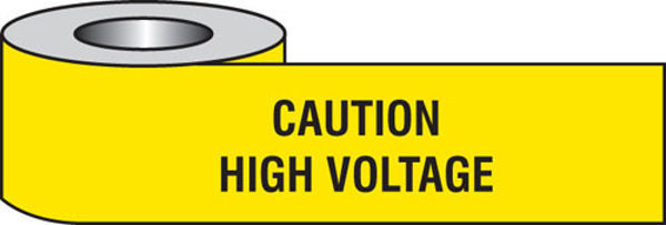 Picture of Caution high voltage barrier tape