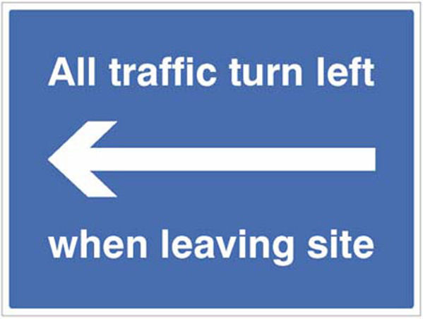 Picture of All traffic turn left when leaving site