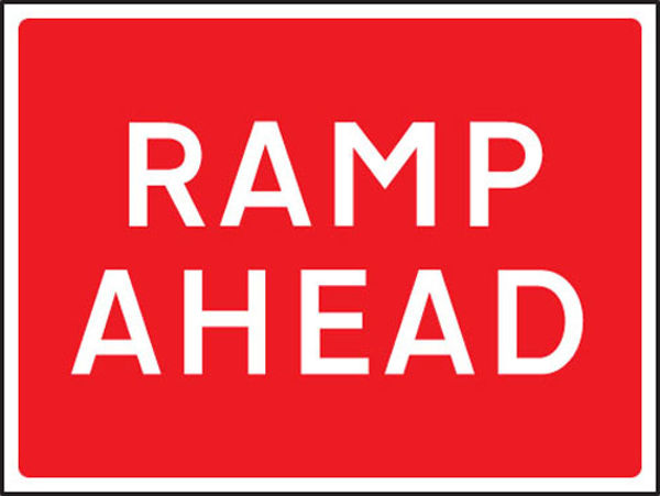 Picture of Ramp ahead 600x450mm Class RA1 zintec