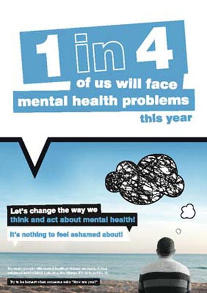 Picture of Let’s change the way we think and act about mental health poster 420x594mm 