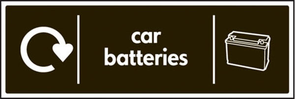Picture of WRAP Recycling Sign - Car batteries