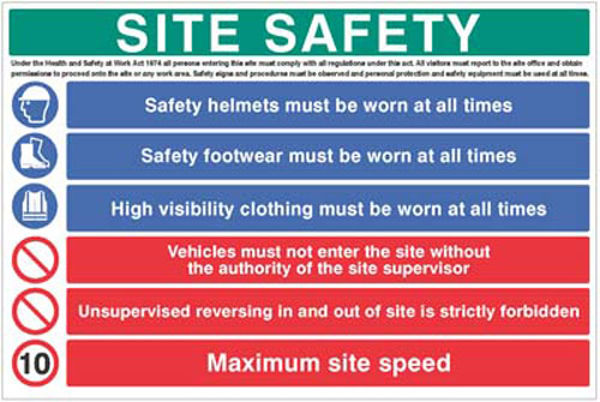 Picture of Site safety - hard hat, hivis, boots, 10mph
