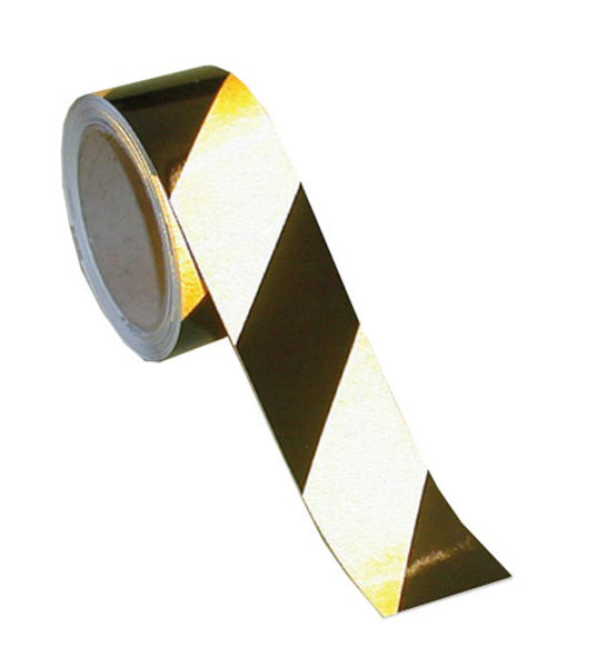Picture of Reflective safety tape black-yellow 50mm x 25m
