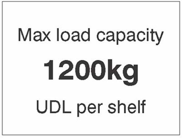 Picture of Max load capacity 1200kg UDL per shelf, 100x75mm magnetic PVC