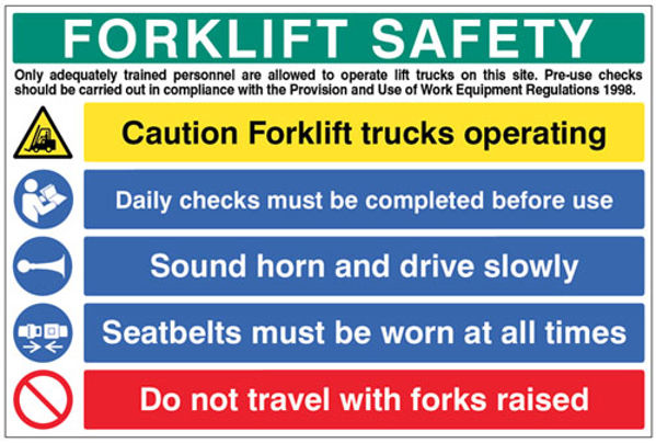 Picture of Forklift Safety Multi Message Board