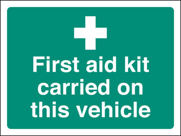 Picture of First aid kit carried on this vehicle (face adhesive)