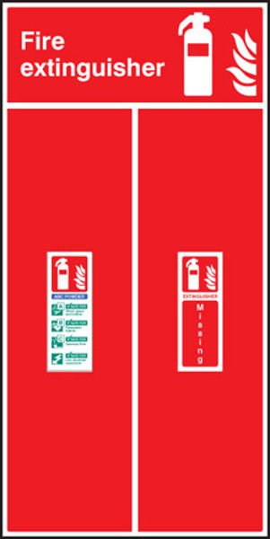 Picture of Fire extinguisher location board - abc powder
