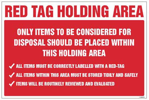 Picture of Red Tag Holding Area Items for disposal …