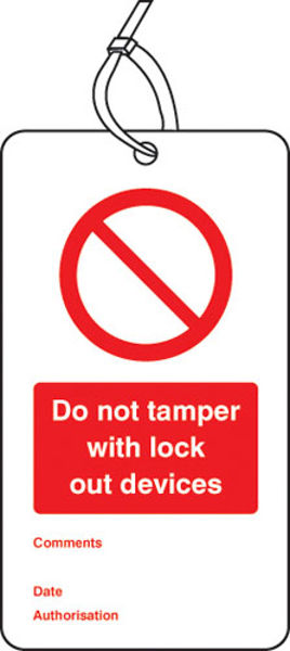 Picture of Lockout Tag - Do not tamper with lock out devices (80x150mm) Pk of 10