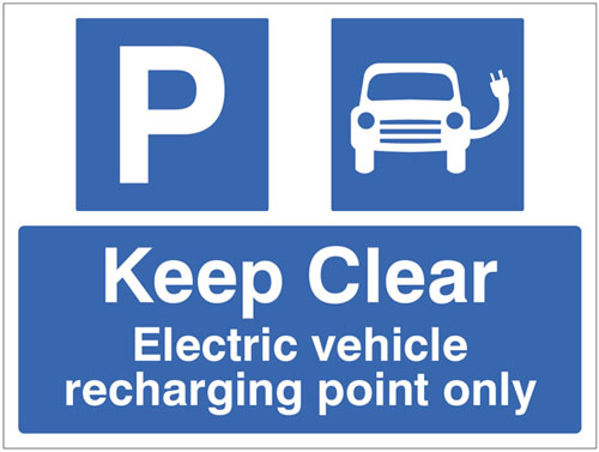 Picture of Keep clear Electric vehicle recharging point only