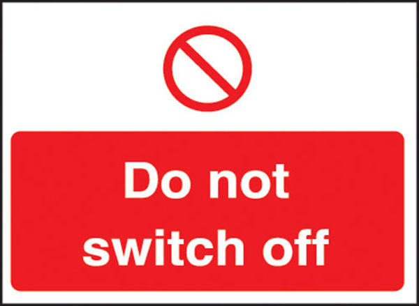 Picture of Do not switch off 35x25mm self adhesive