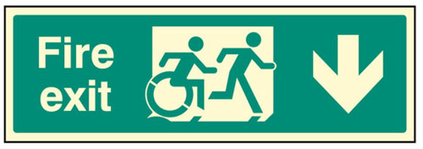 Picture of Disabled fire exit arrow down - inclusive design