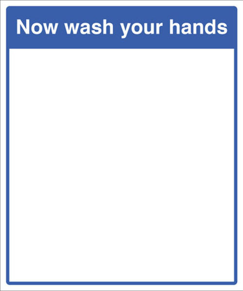 Picture of Mirror Message - Now wash your hands 405x485mm