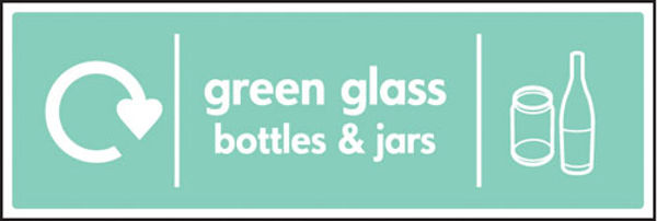 Picture of WRAP Recycling Sign - Green glass bottles & jars