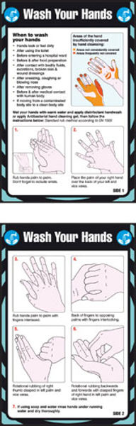 Picture of Wash your hands 80x120mm pocket guide