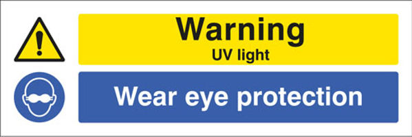 Picture of Warning UV light Wear eye protection