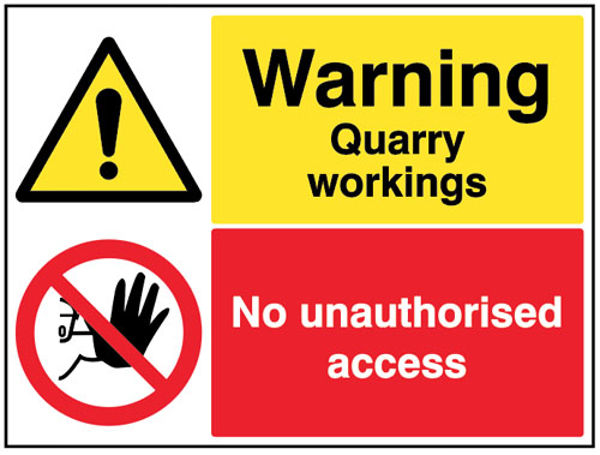 Picture of Warning Quarry workings, keep out