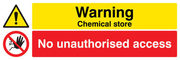 Picture of Warning Chemical store No unauthorised access