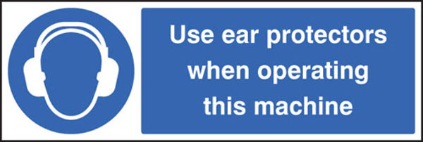 Picture of Use ear protectors when operating machine